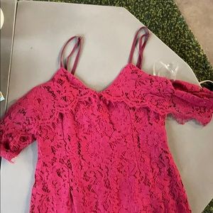 Burgundy lace dress